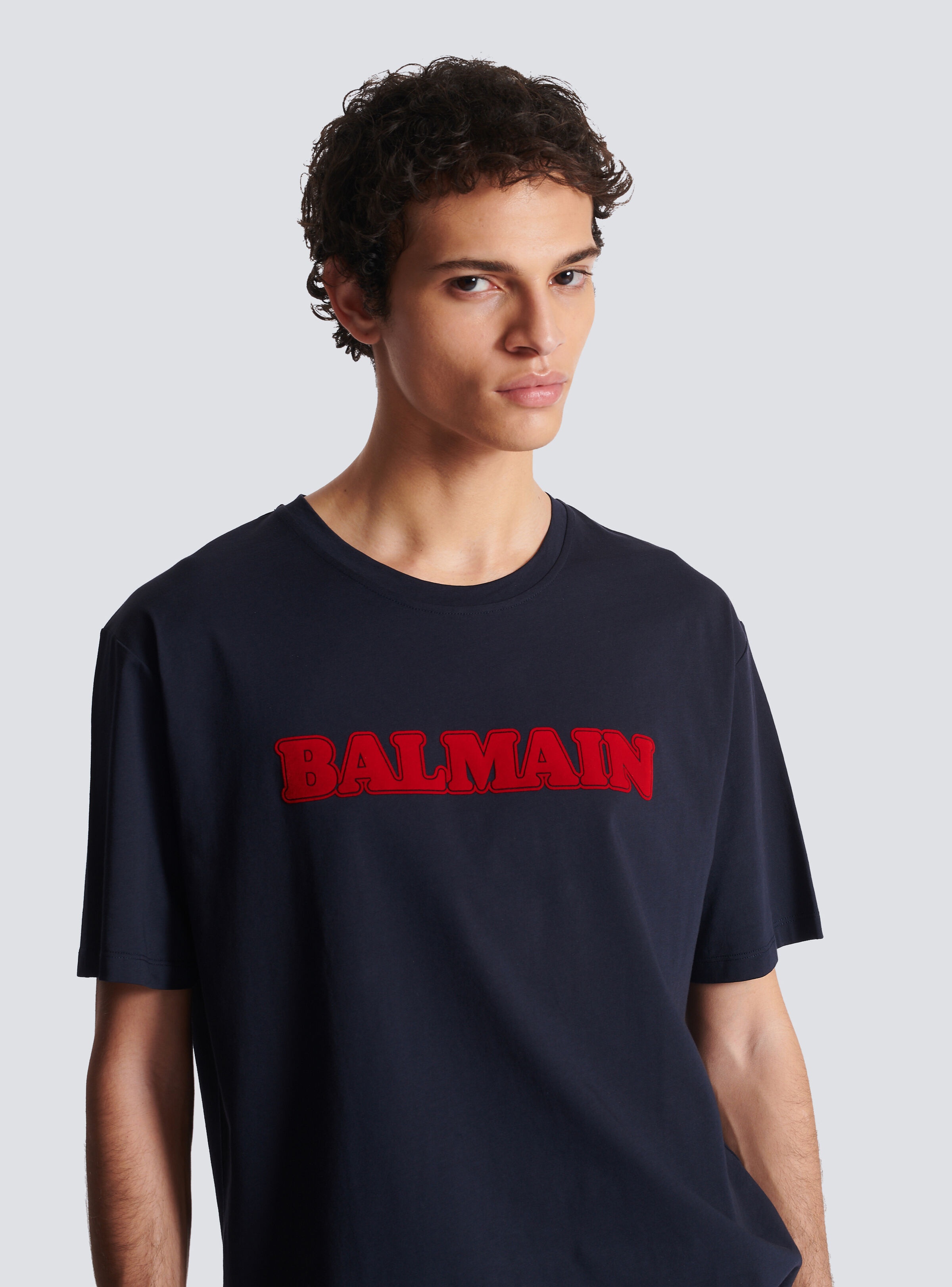 Retro flocked Balmain T-shirt - 6