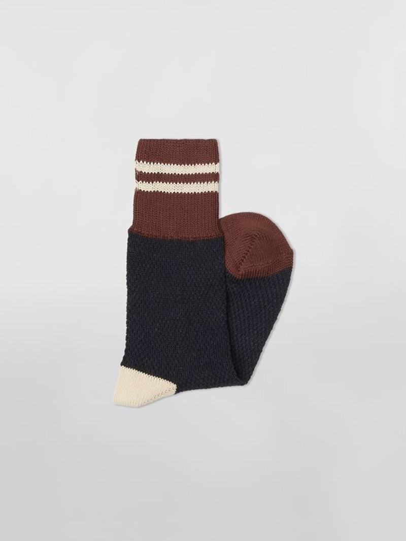 Marni BLUE COTTON AND NYLON SOCK outlook