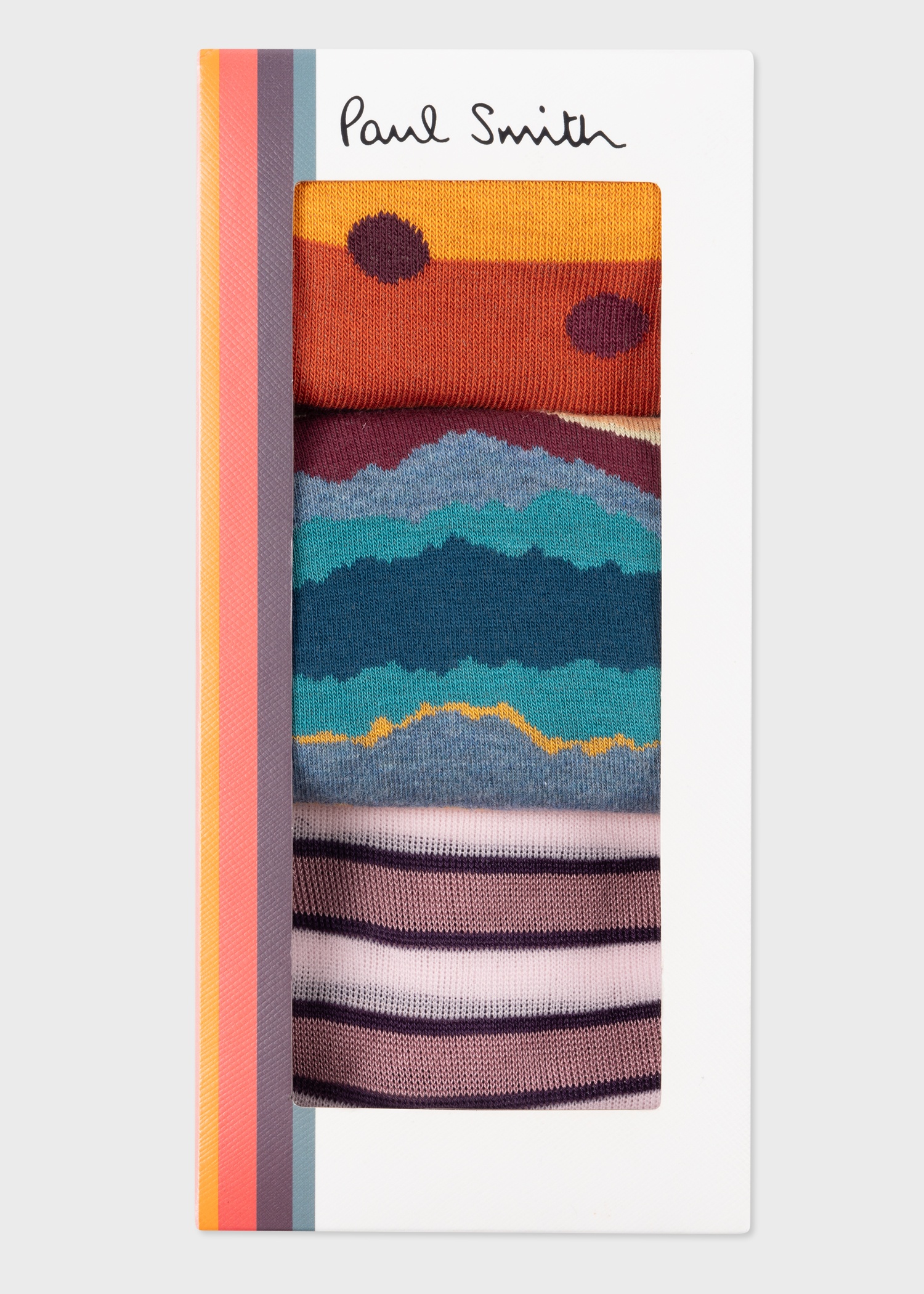 Women's 'Torn Stripe' Three Pack Socks - 2