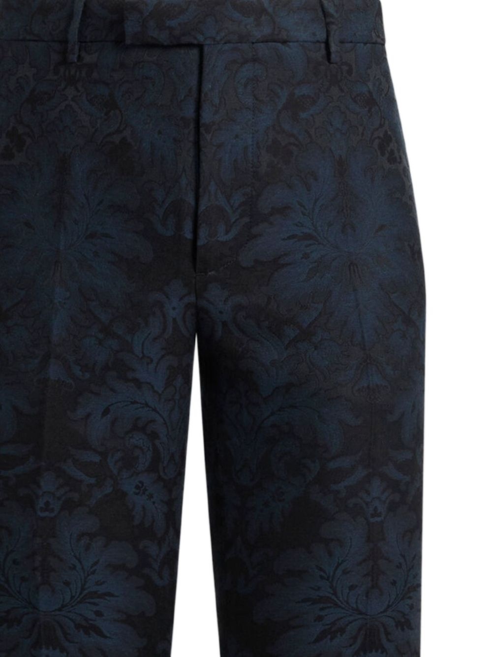 floral-jacquard trousers - 2