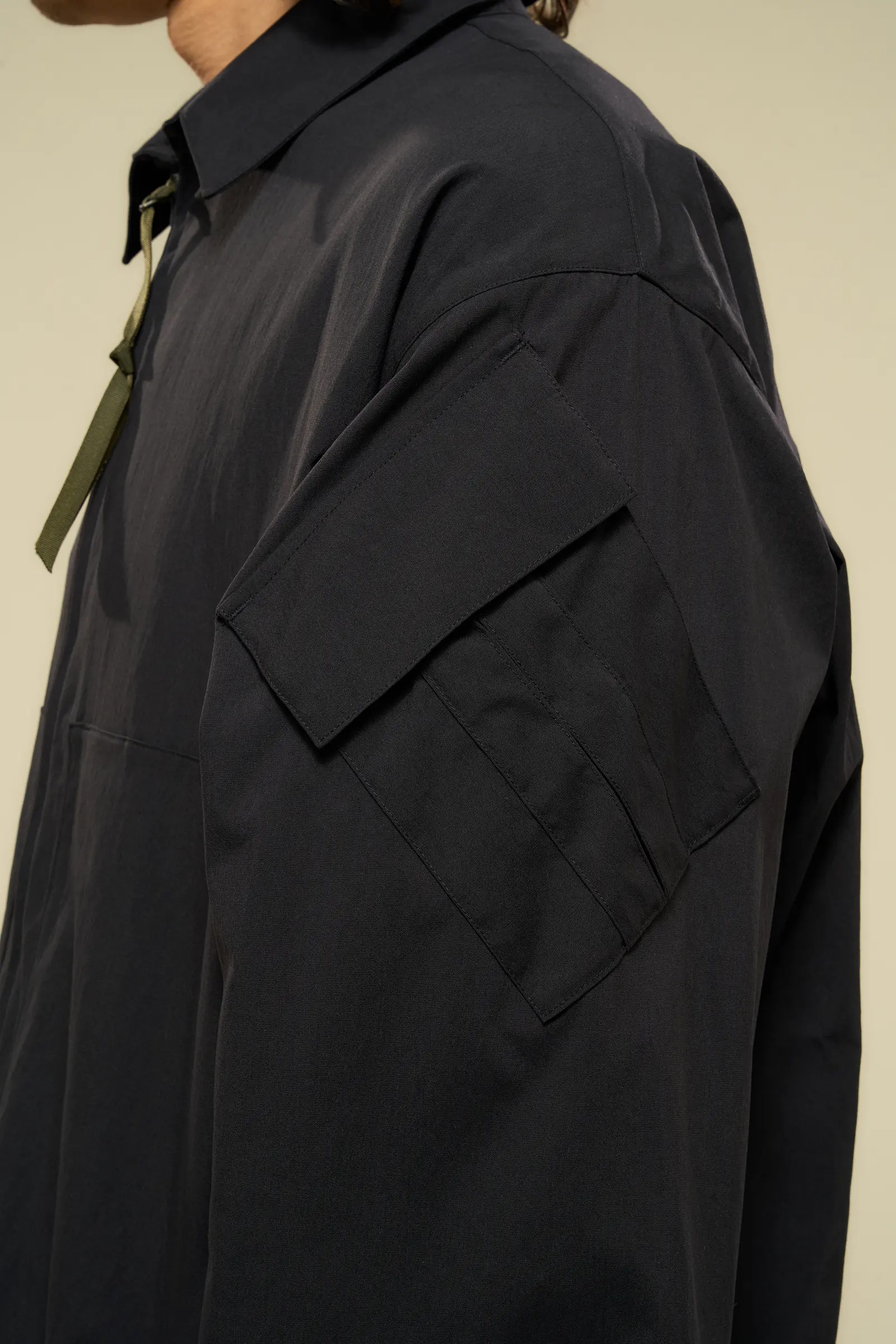 LA12-M Nylon Stretch Shirt Jacket Black - 15