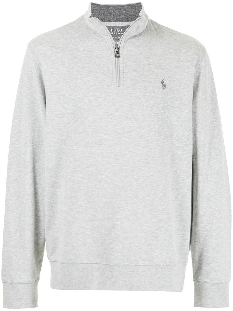 embroidered logo sweatshirt 1