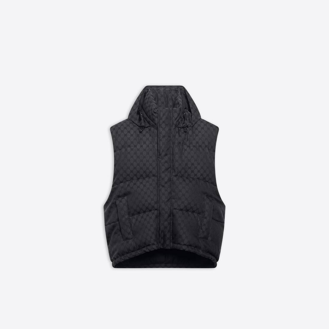 Men's Hacker Cocoon Puffer Gilet in Black - 1