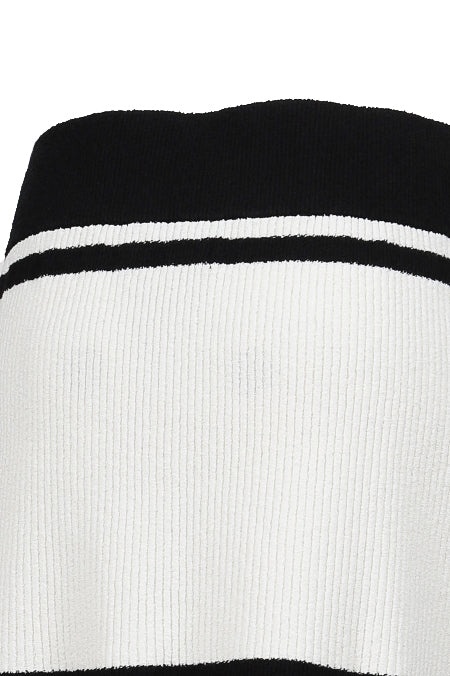FLUFFY CANNES MINI SKIRT / BLK WHT - 5