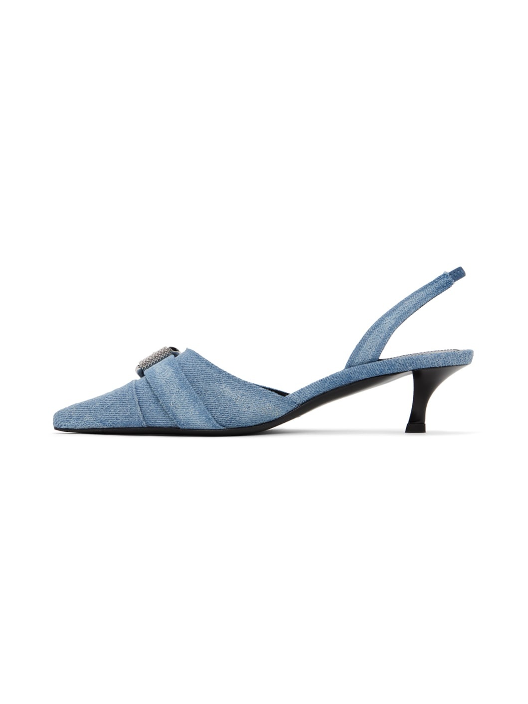 Blue Voyou Slingback Heels - 3