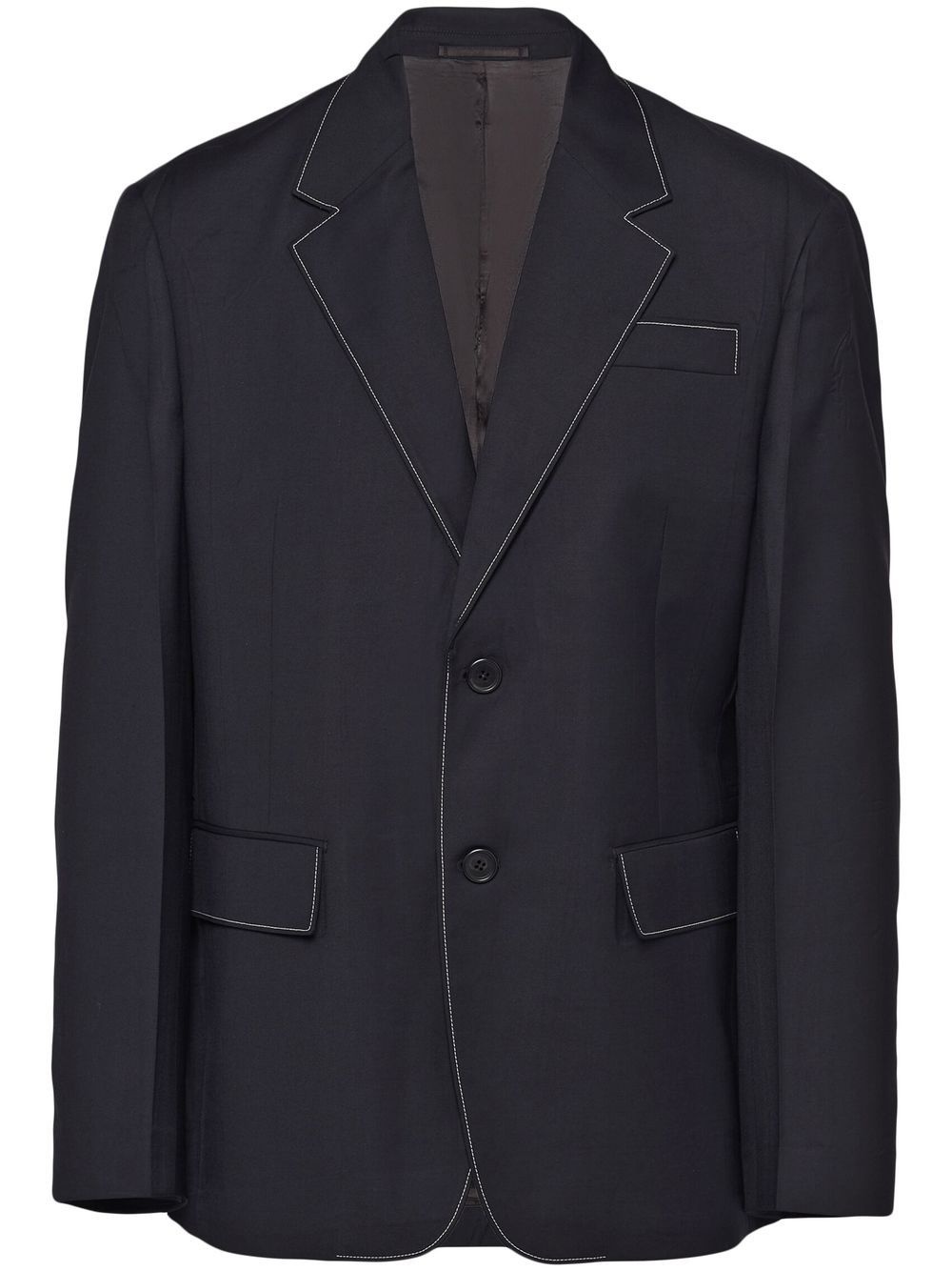 single-breasted wool blazer - 1