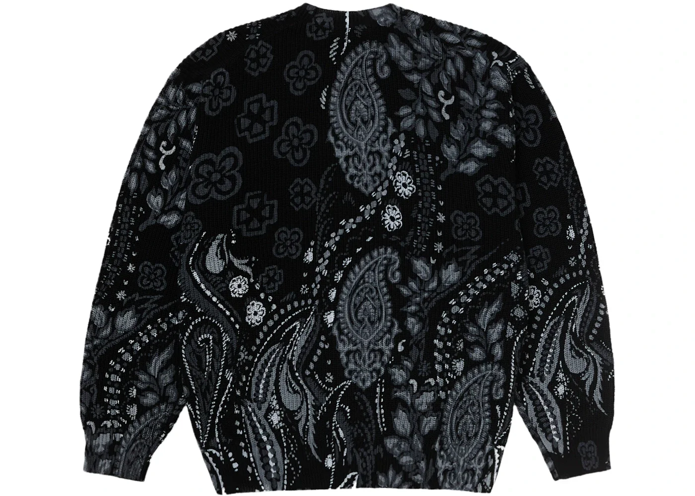 Supreme Supreme Printed Paisley Sweater Black | REVERSIBLE