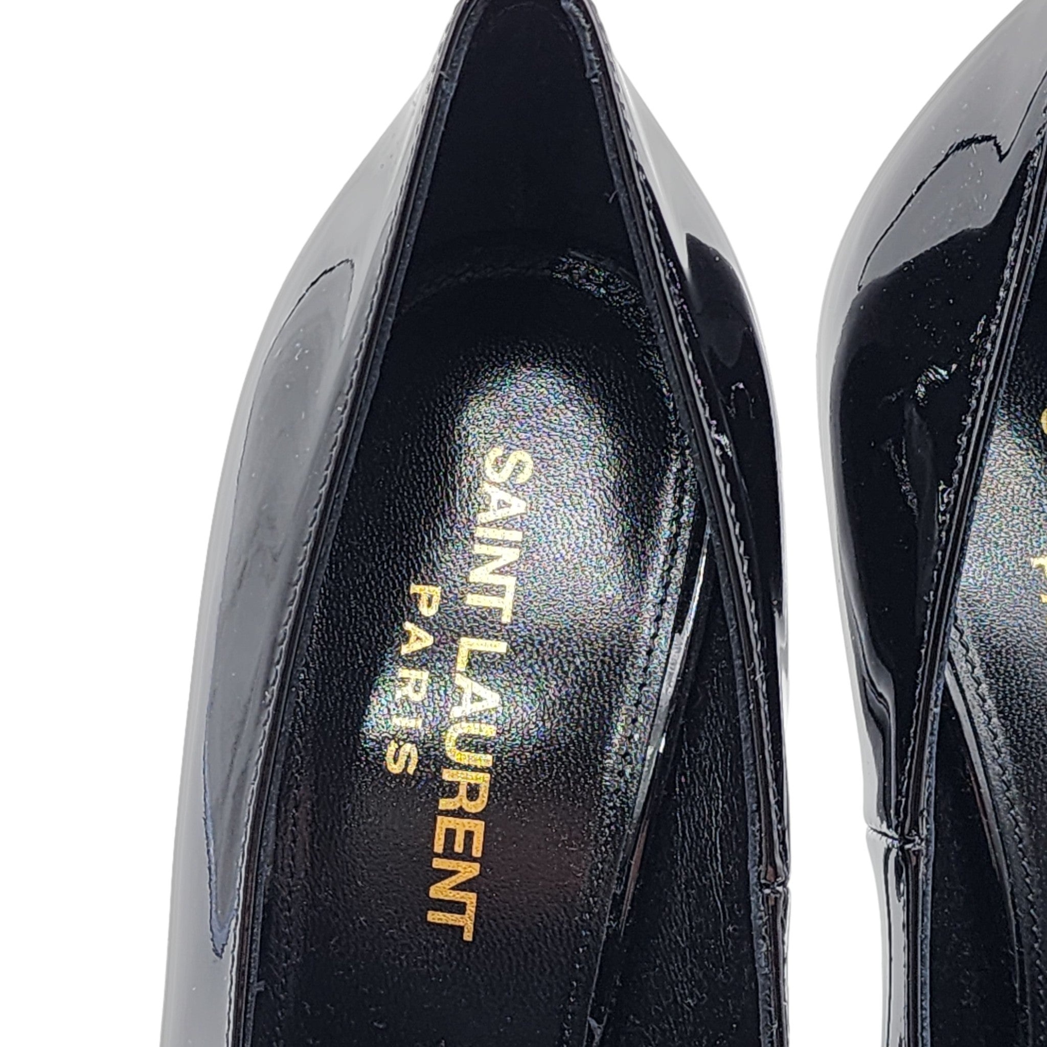 Saint Laurent Teddy Patent Leather Pumps Heels Shoes - 7