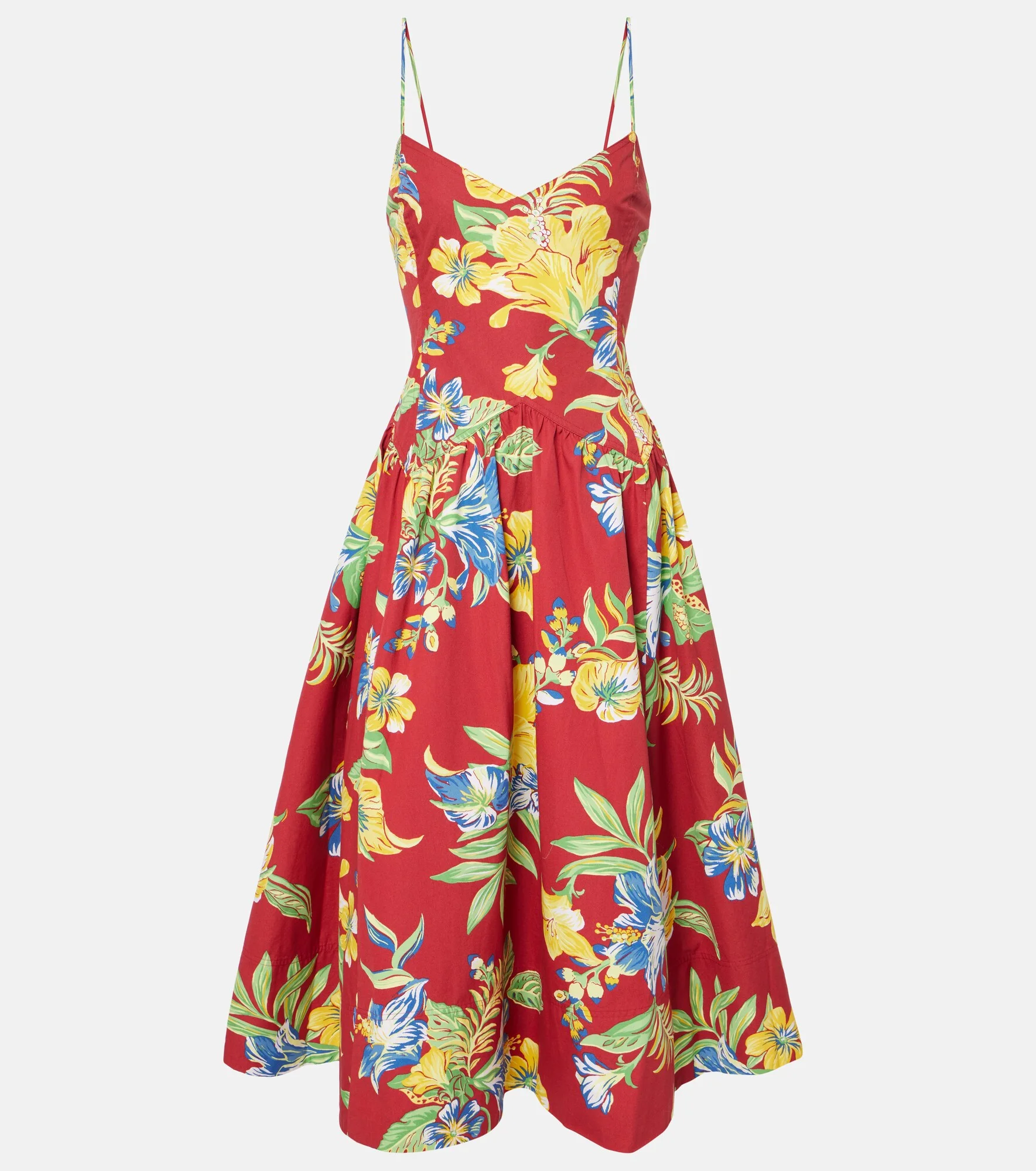 Floral cotton midi dress - 1