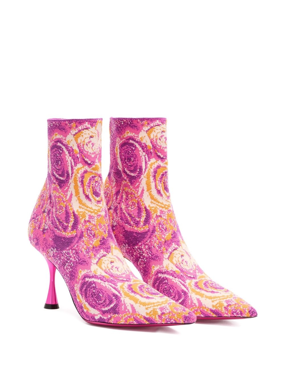 sparkling floral ankle boots - 2