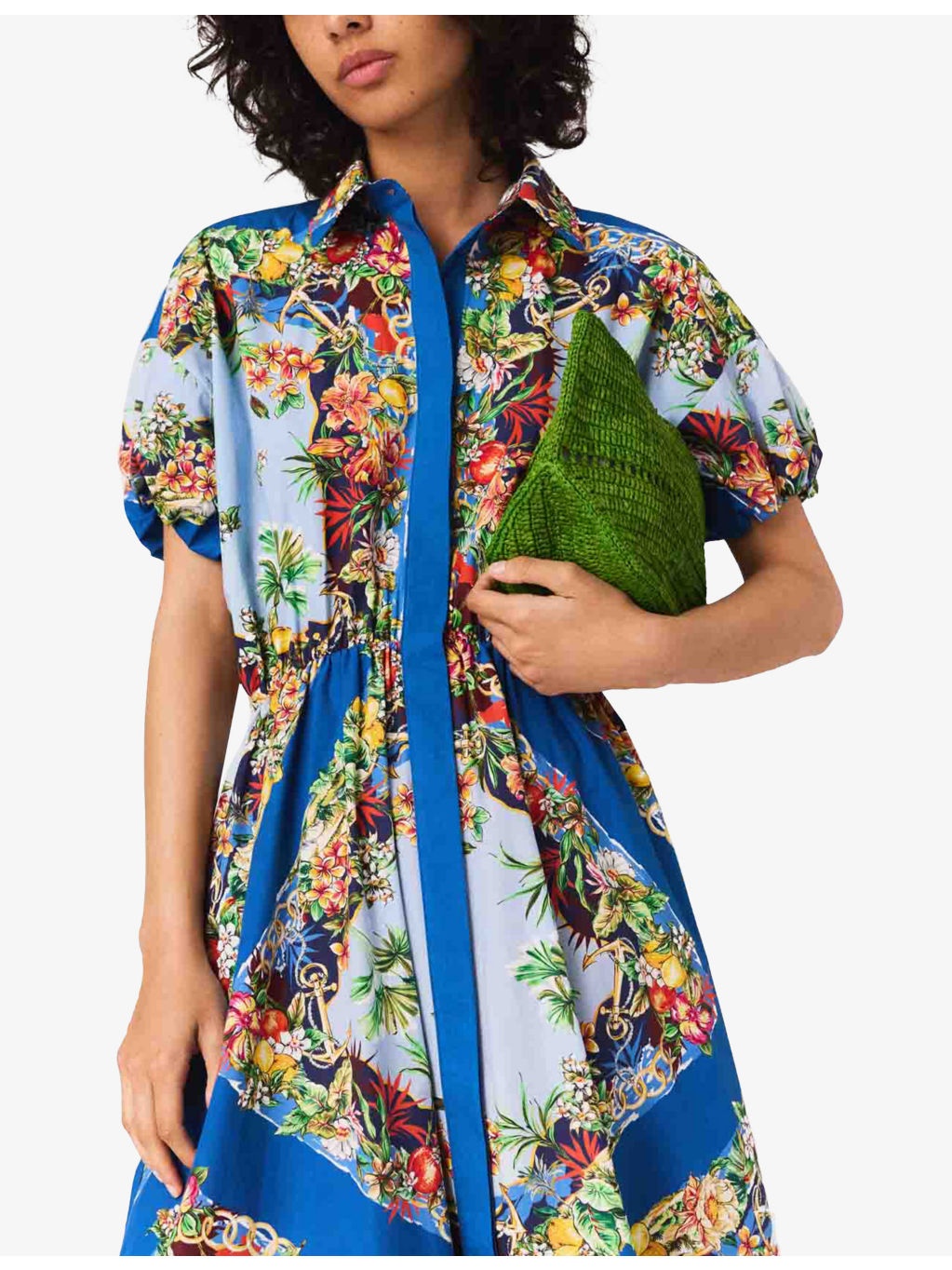 Floral-Print Puff-Sleeve Cotton Maxi Dress - 5