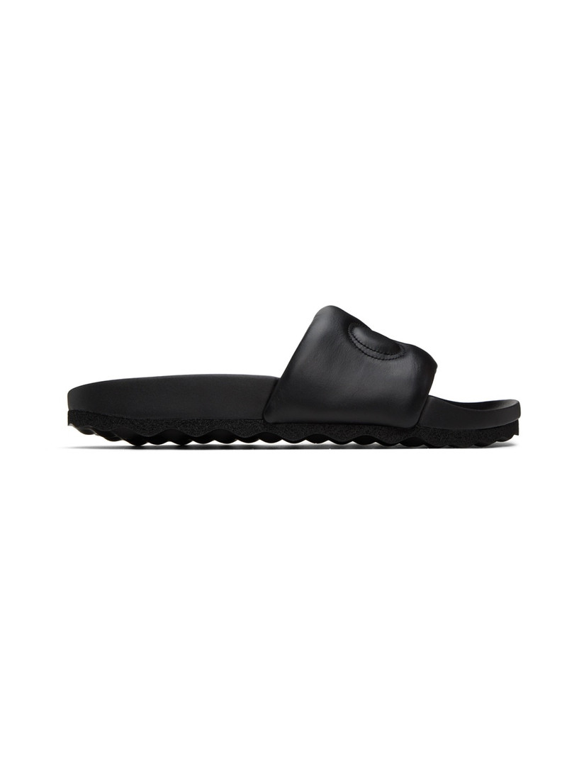 Black Bookish Sandals - 1