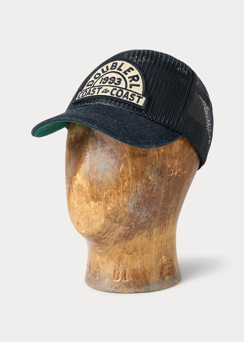 Denim-Bill Mesh Trucker Cap - 1