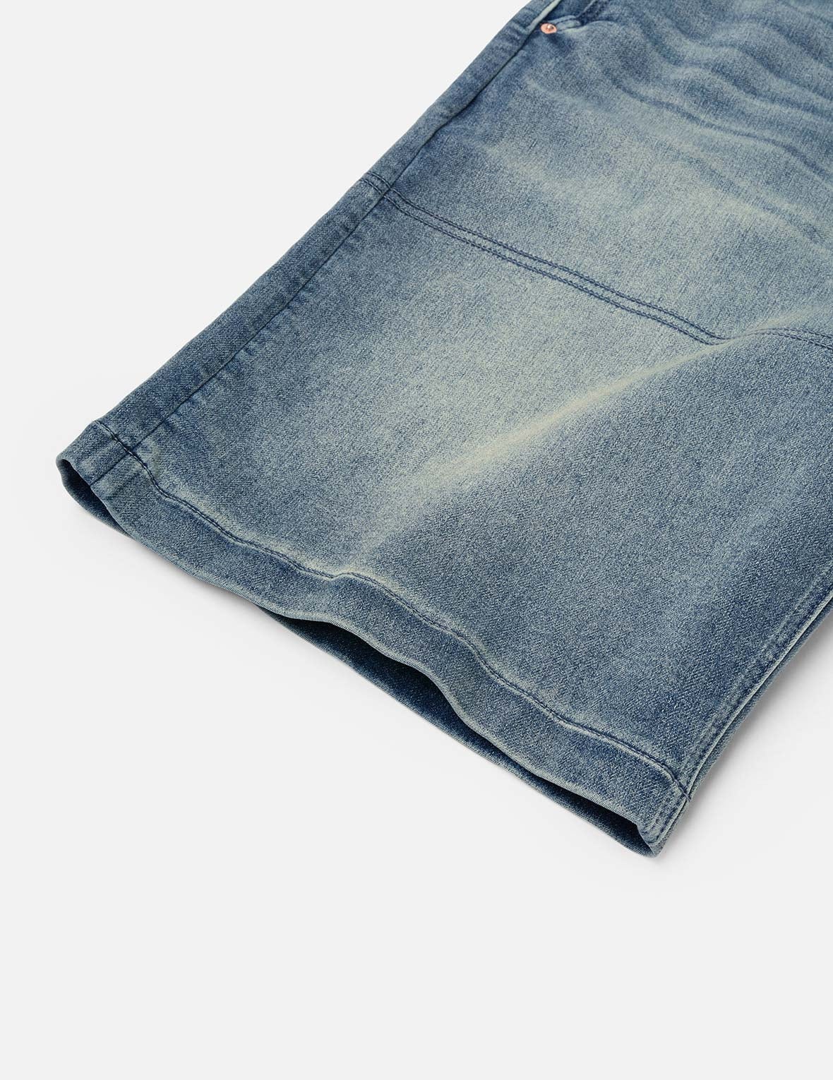 Seagull and Logo Appliqué Embroidery Fashion Fit Denim Shorts - 10