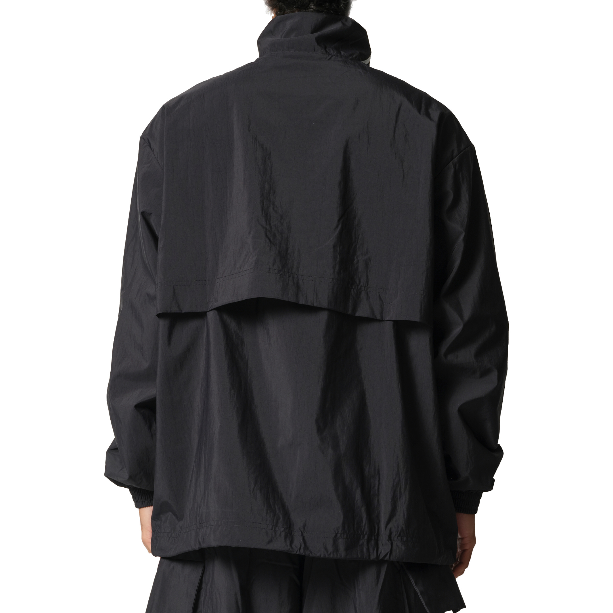 3 Stripe Nylon Anorak in Black - 6