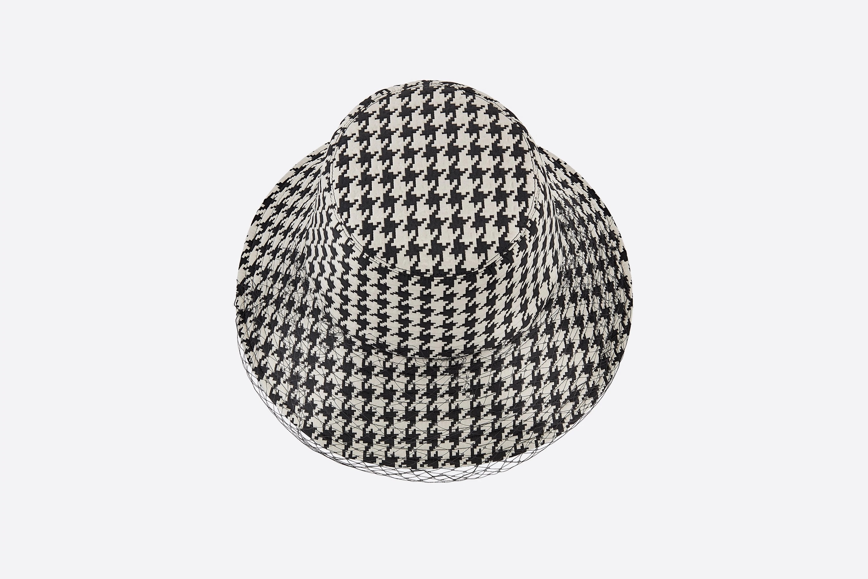 Dior 30 Montaigne Large Brim Bucket Hat with Veil - 3