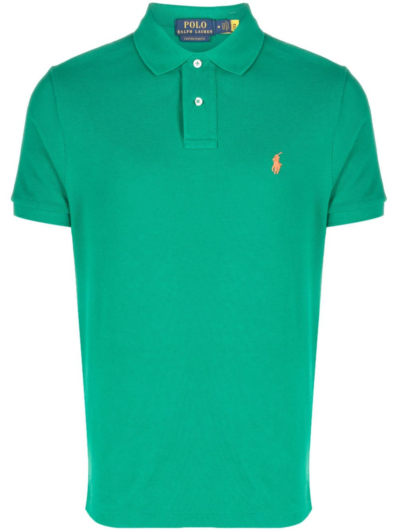 logo-embroidered polo shirt 1