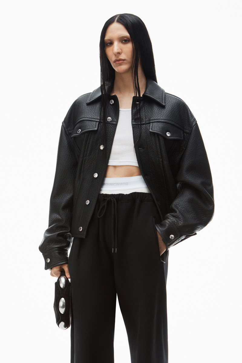 Alexander Wang wide leg sweatpants with pre-styled logo brief waistband outlook