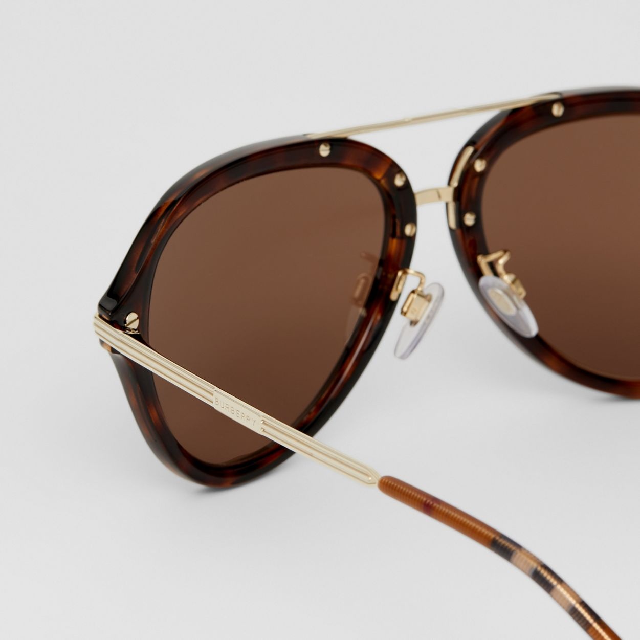 Check Detail Pilot Sunglasses - 2