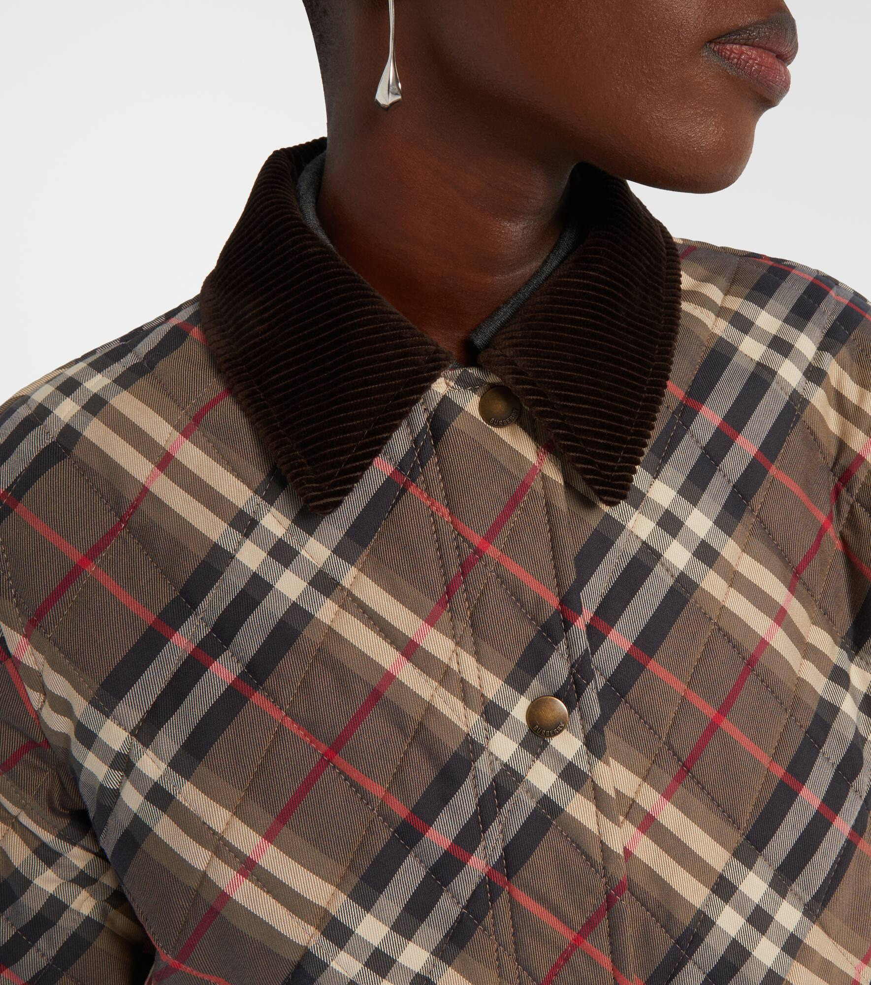 Burberry Check quilted cotton jacket - 4
