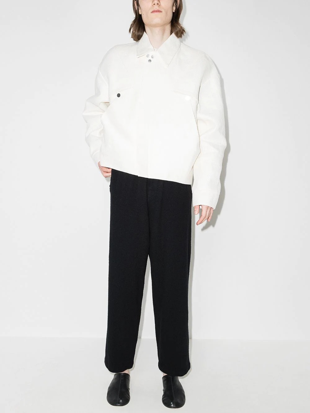 loose-fit wool track pants - 5