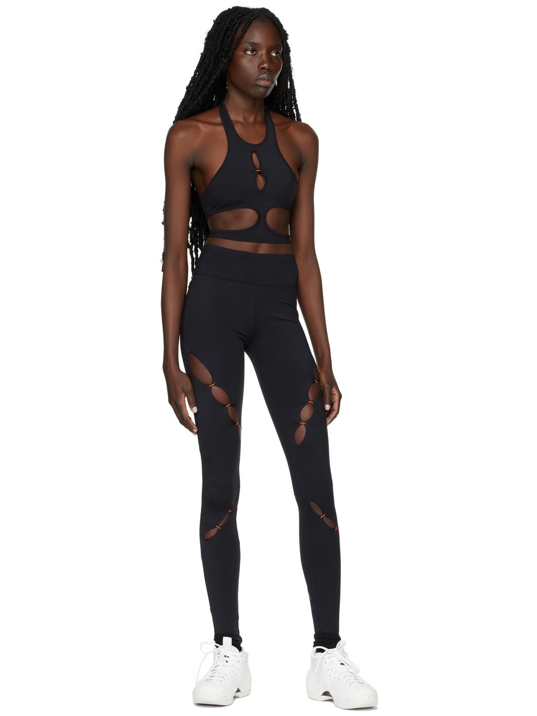 Rui: SSENSE Exclusive Black Halter Sport Bra