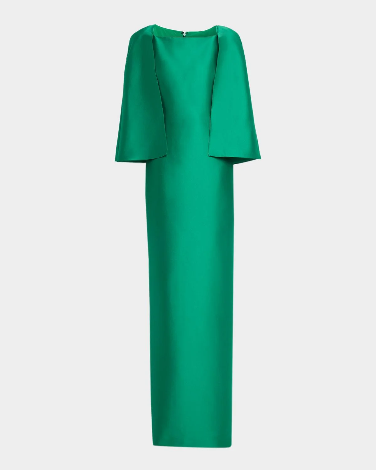Mikado Cape Column Gown - 1
