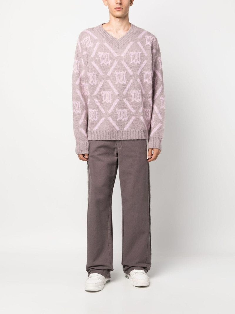 MISBHV intarsia-knit logo jumper outlook