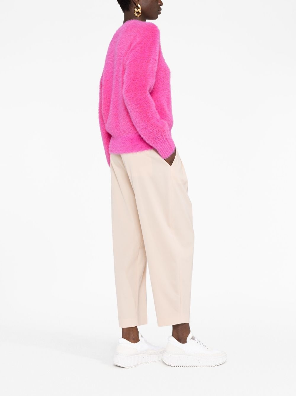 long-sleeved textured jumper - 6