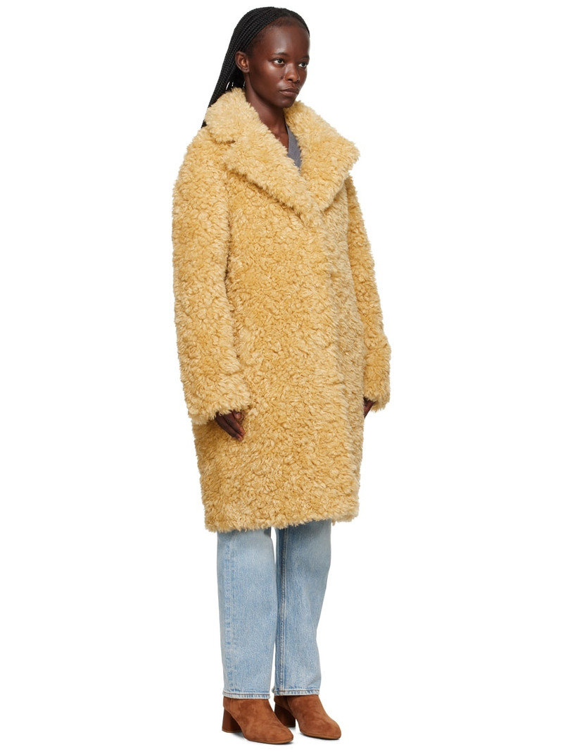 Tan Camille Cocoon Faux-Fur Coat 2