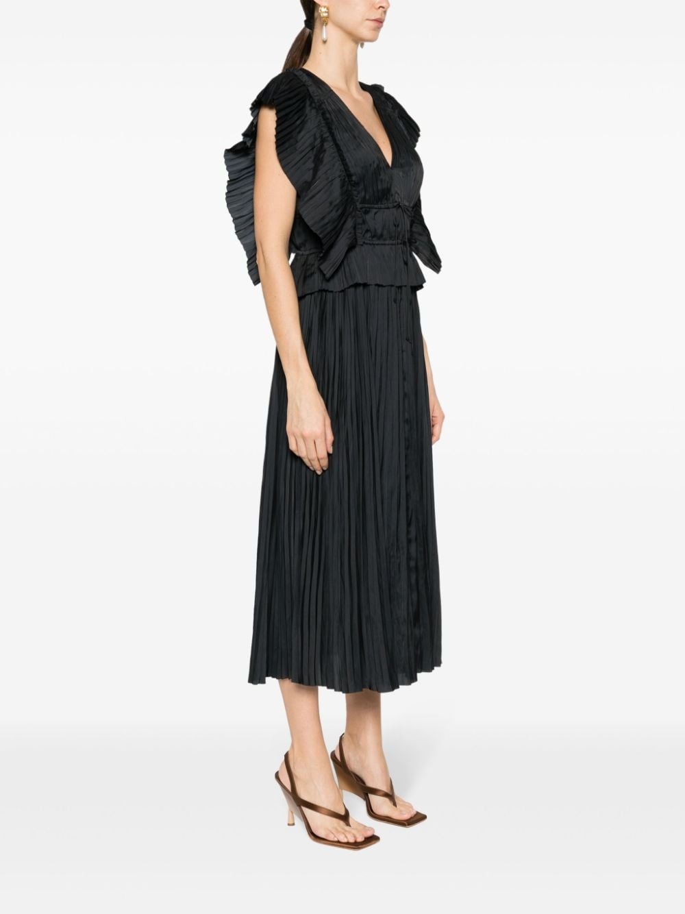 Letty pleated midi dress - 3