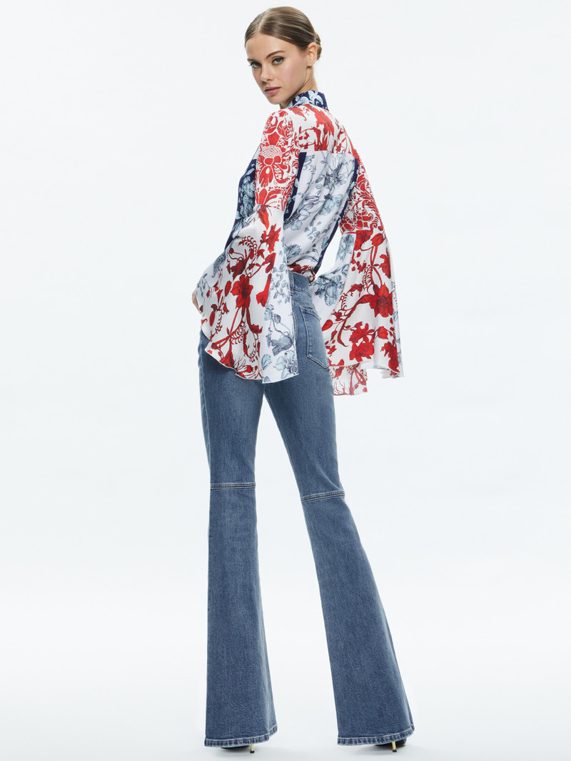 WILLA FITTED PLACKET BELL 소매 탑 4