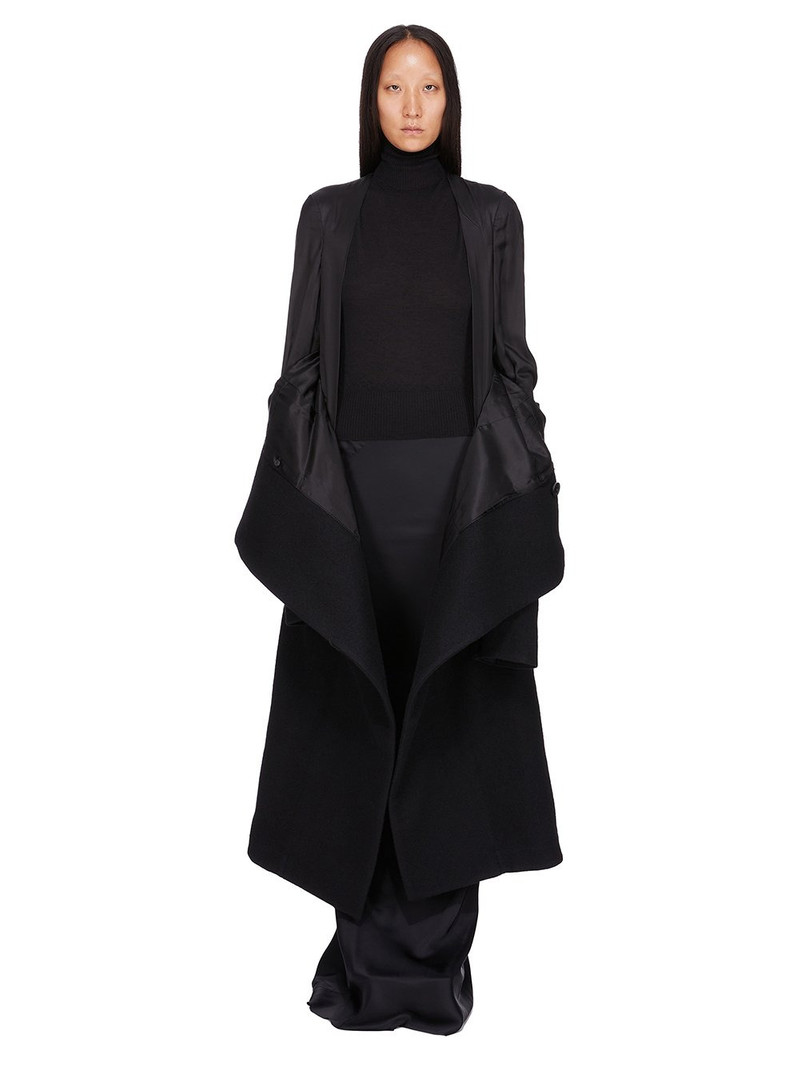 Rick Owens overlap-seam wool coat outlook