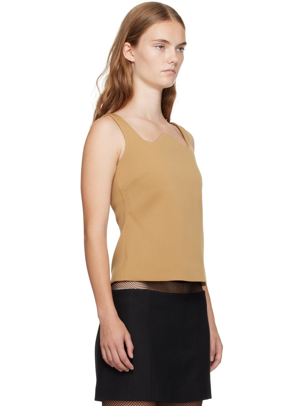 Yellow Signature Curved Neck Tank Top - 2