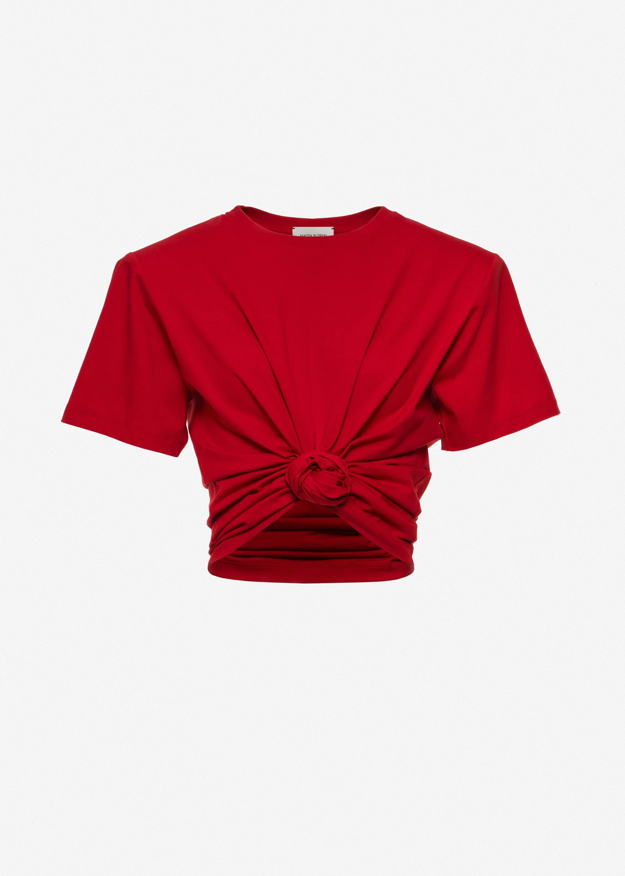 Knotted t-shirt in red - 1