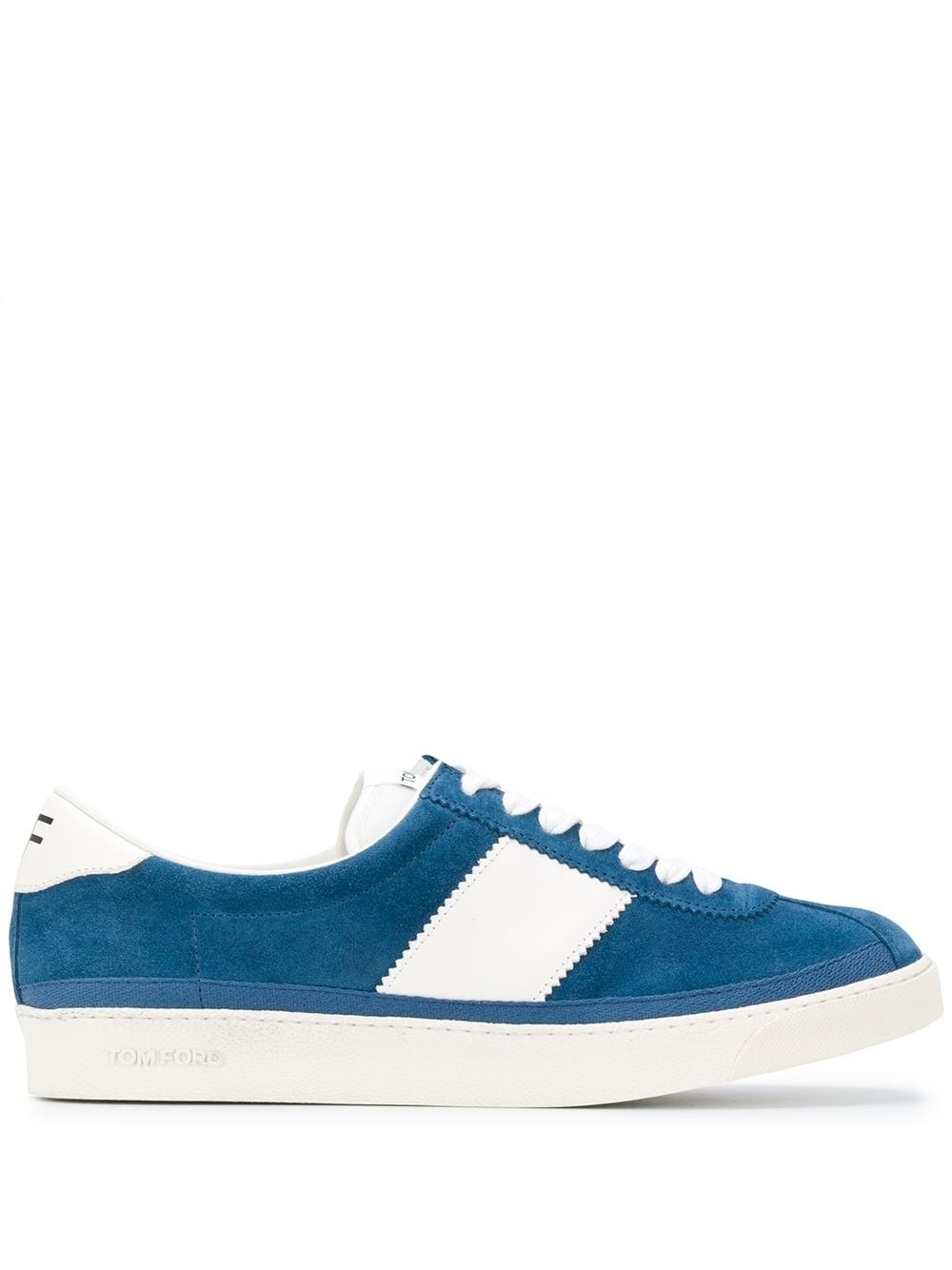 panelled low-top sneakers - 1