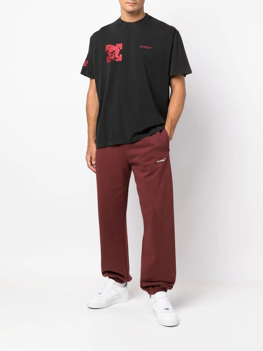 Arrows-print straight-leg track pants - 2