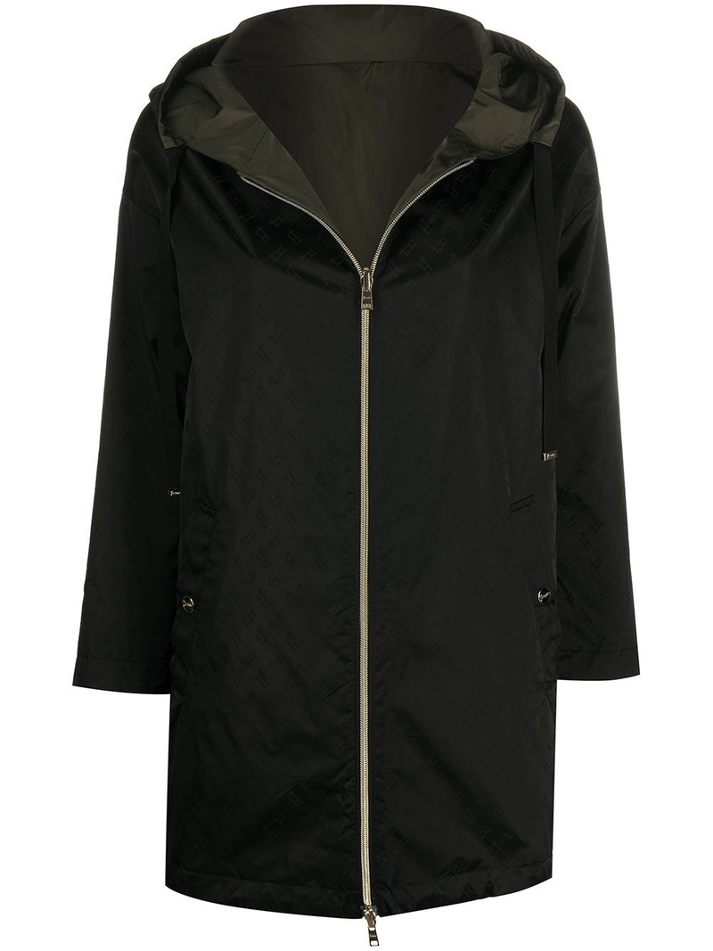 jacquard hooded coat 1