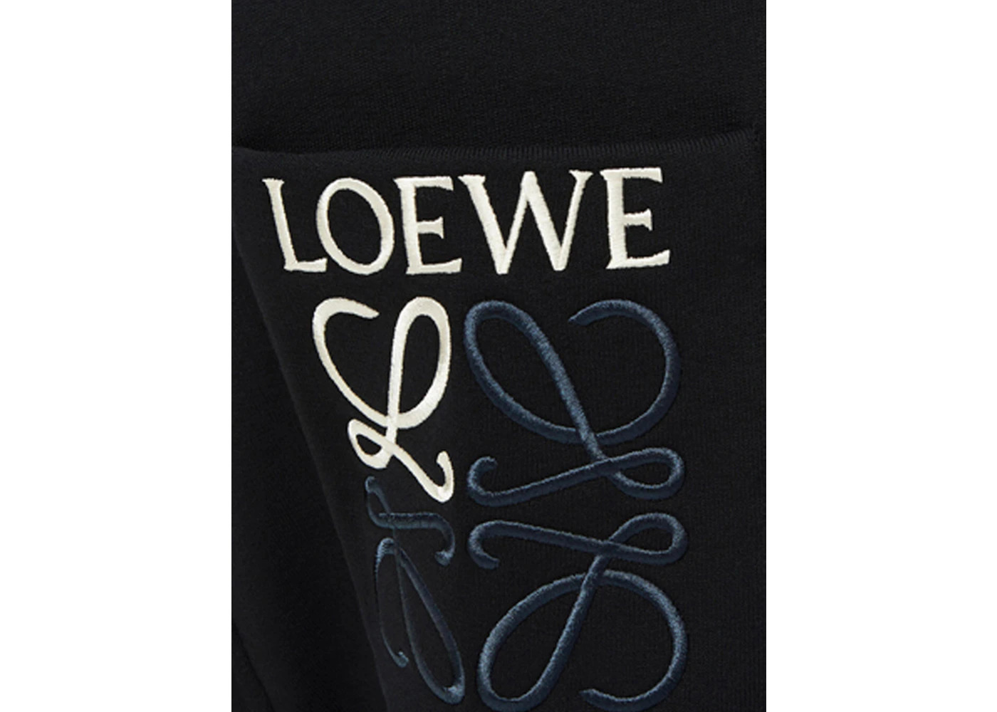 LOEWE Anagram Embroidered Jogging Trousers Black - 2