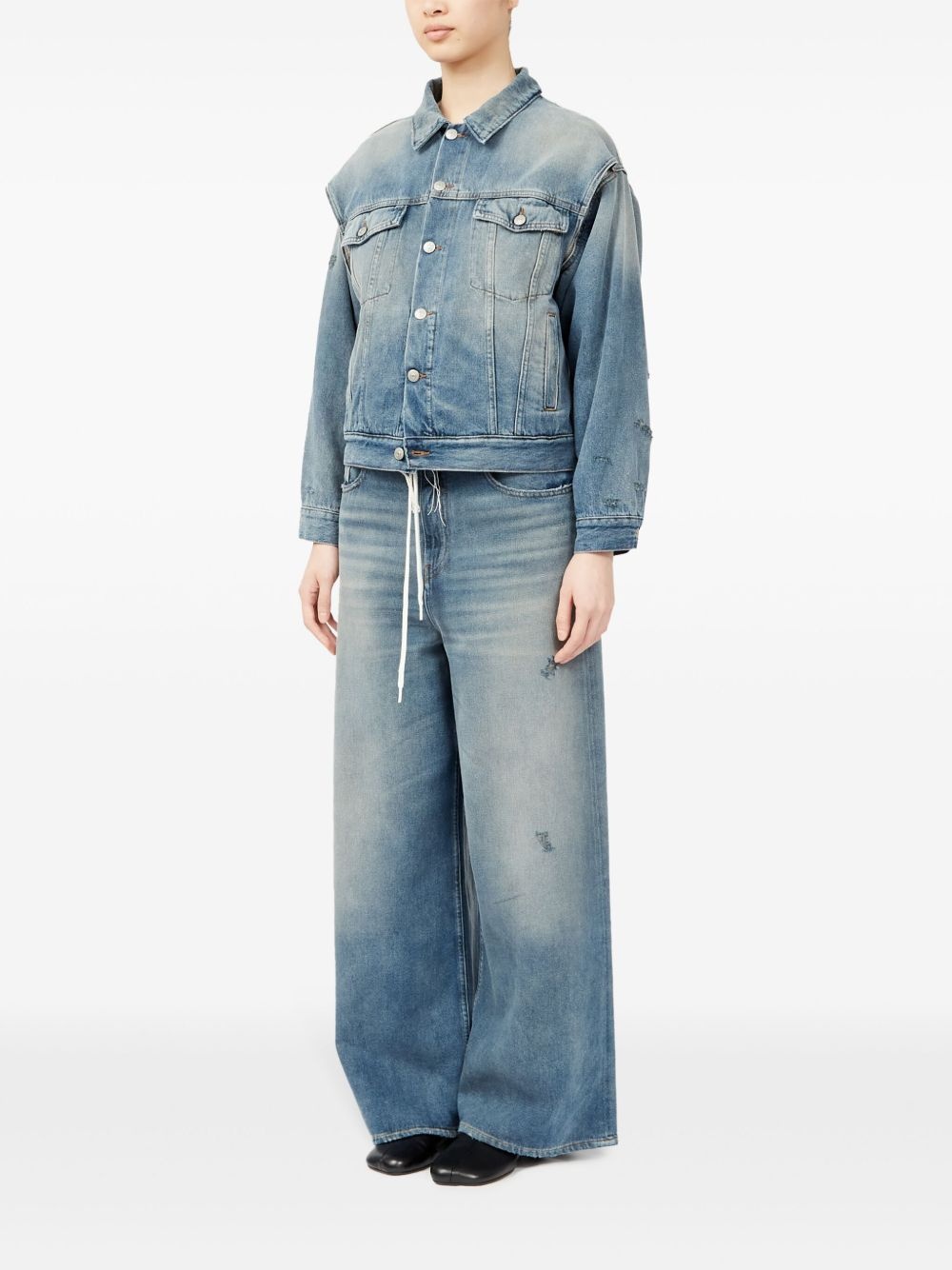 single-stitch denim jacket - 5