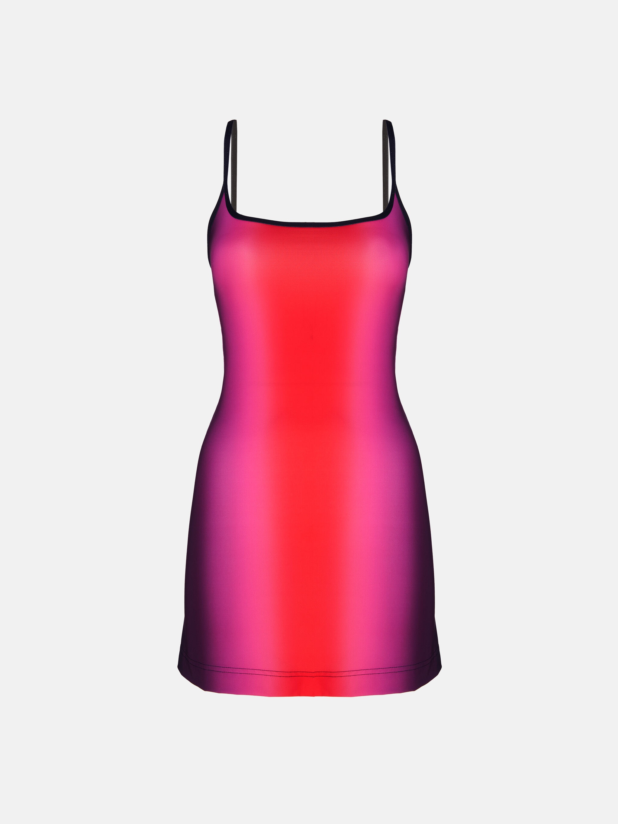 RED, BLACK AND FUCHSIA MINI DRESS - 2