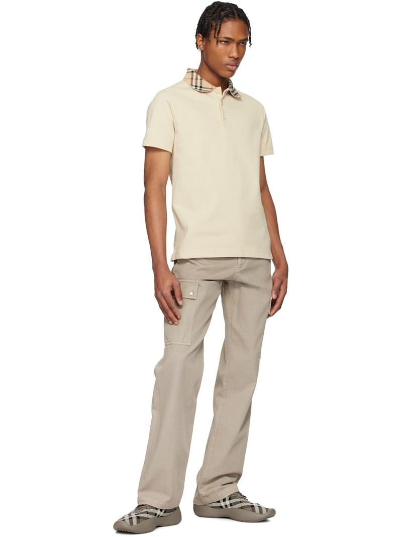 Burberry Taupe Check Knit Neptune Sneakers outlook