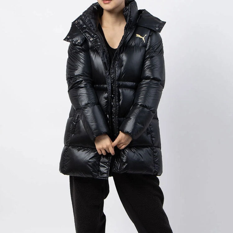 (WMNS) PUMA Cocoon Down Coat 'Black Gold' 585409-01 - 4