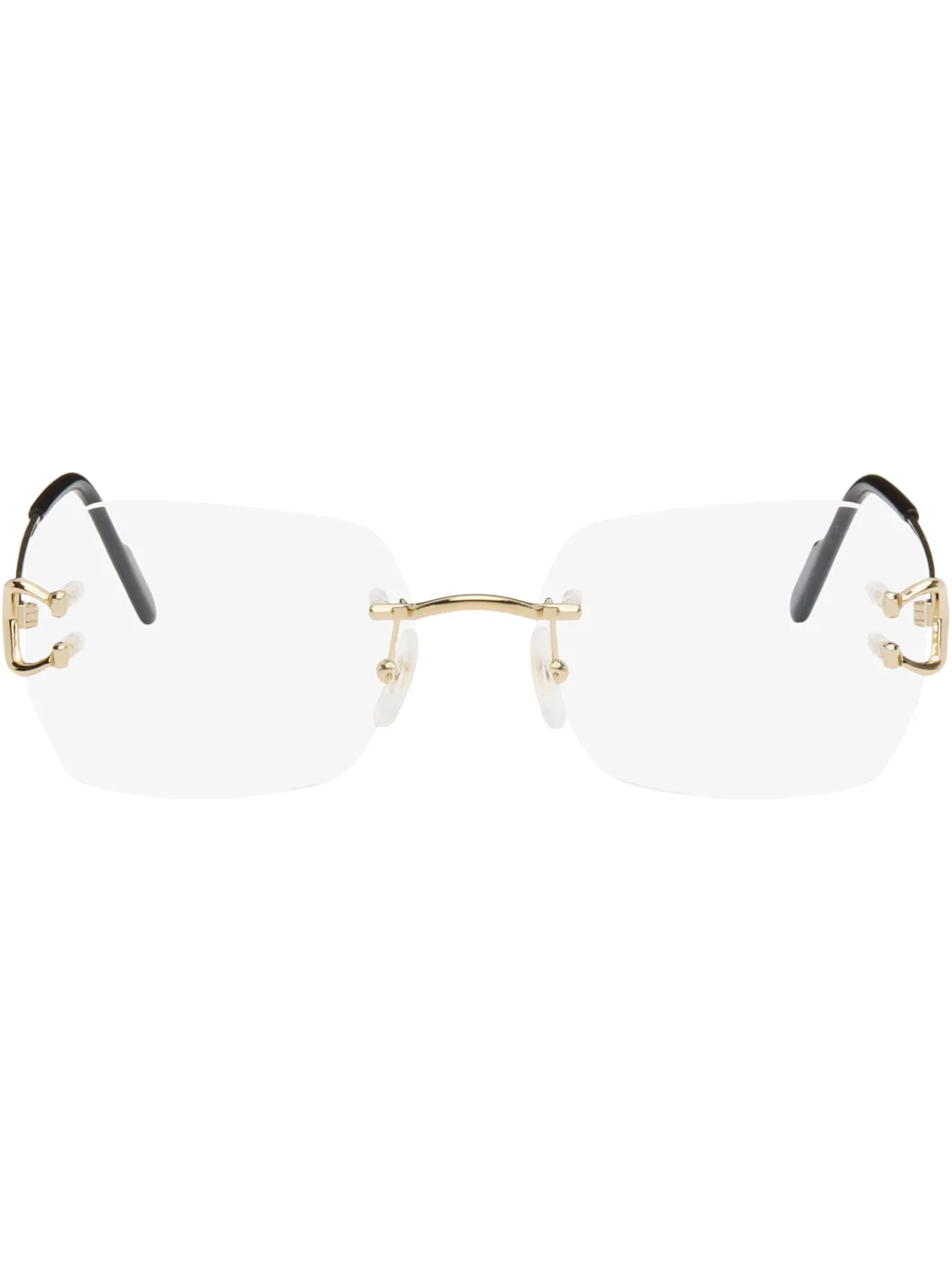 Gold C de Cartier Square Rimless Glasses - 1