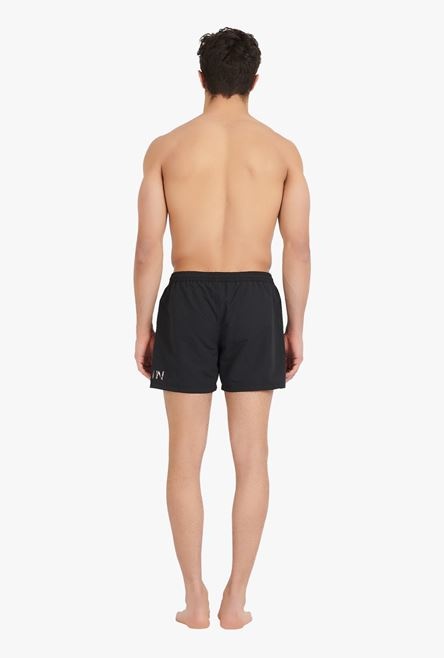 Black swimsuit with transparent Balmain logo print - 3