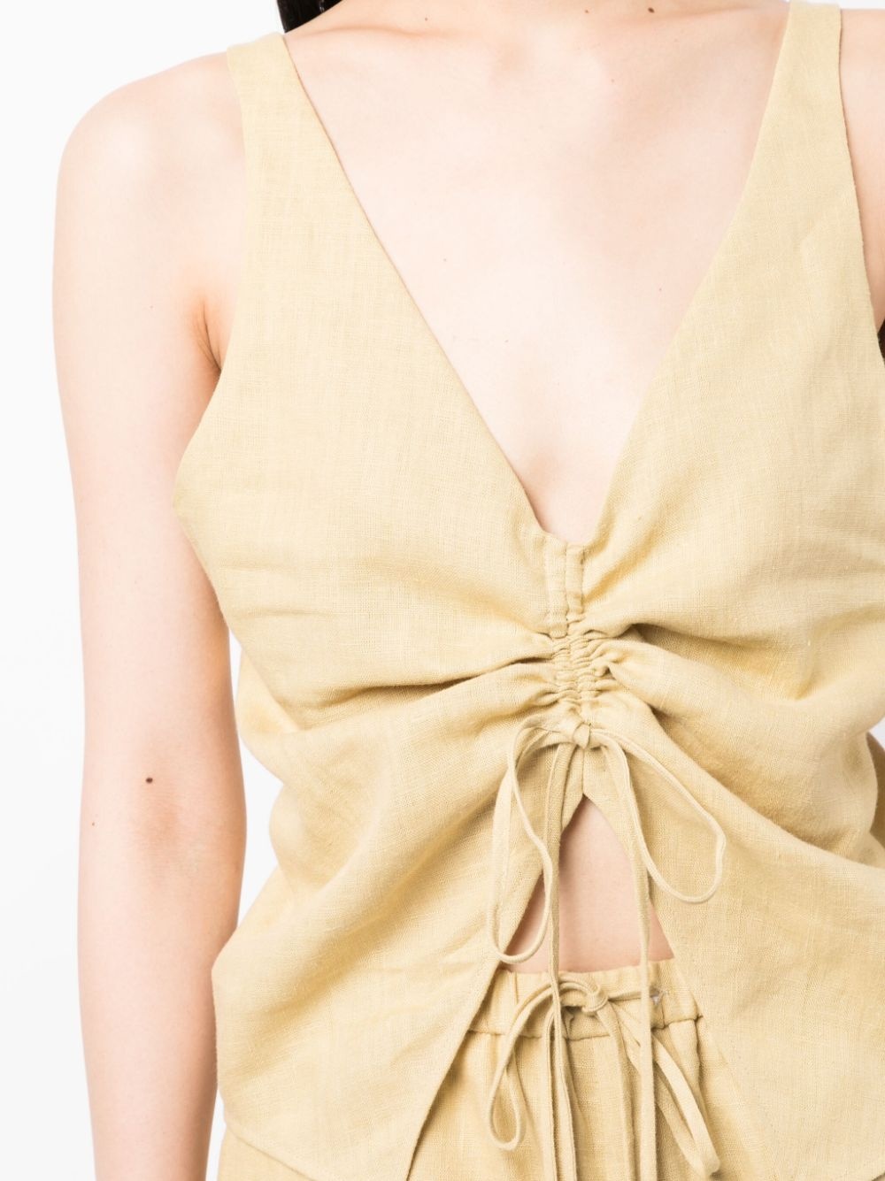 linen drawstring top - 5