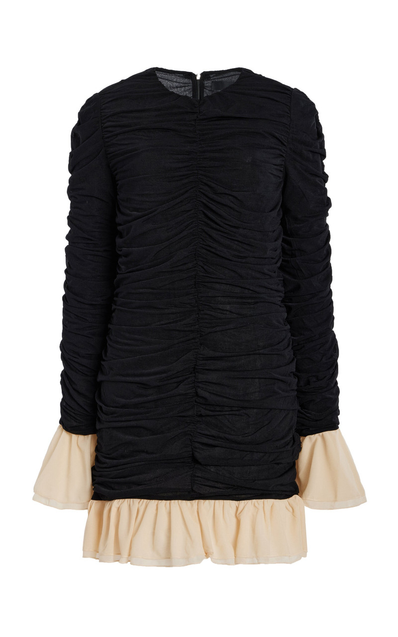 Ruched Mini Dress black 1