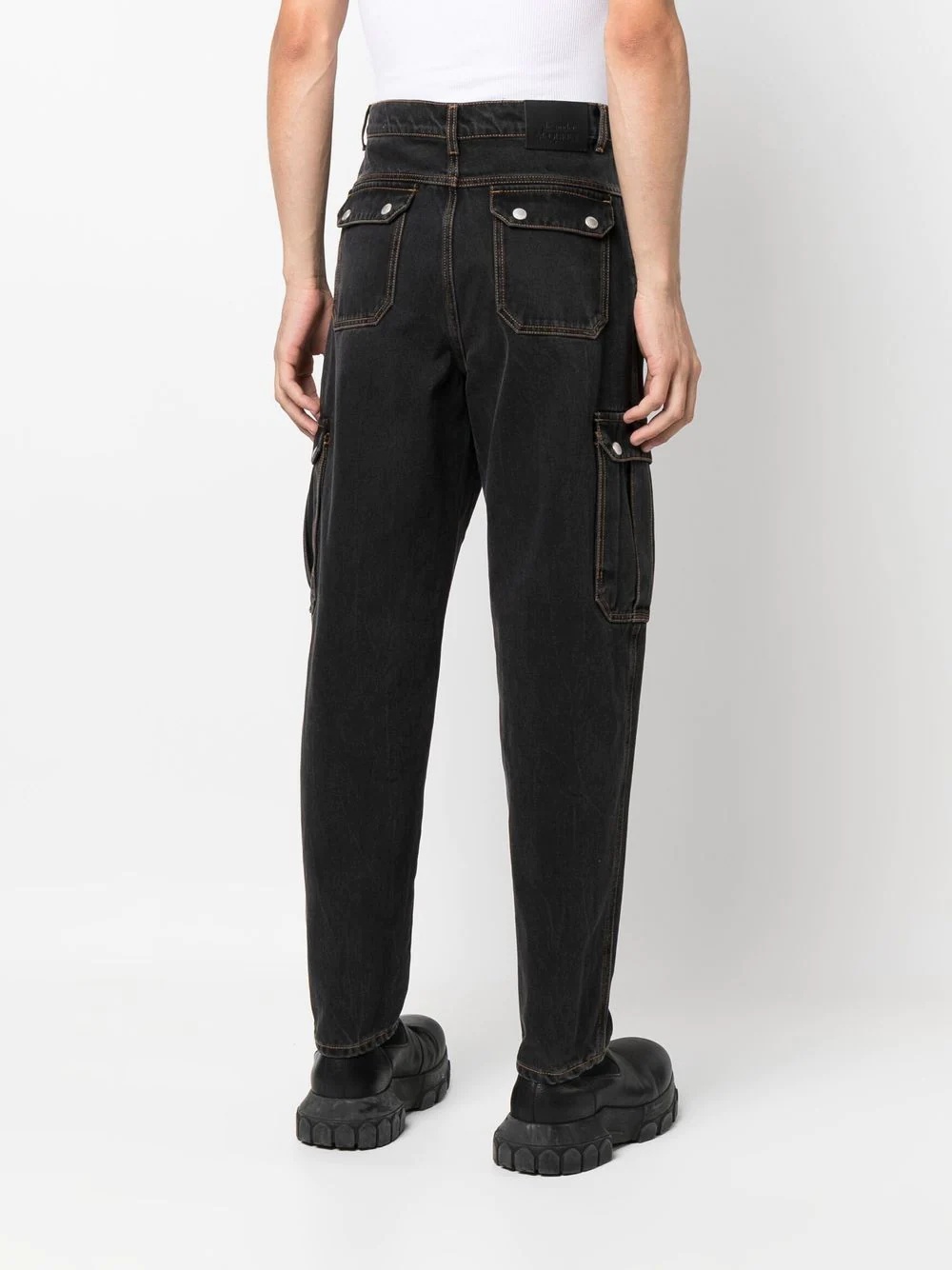 tapered cargo-pocket jeans - 4