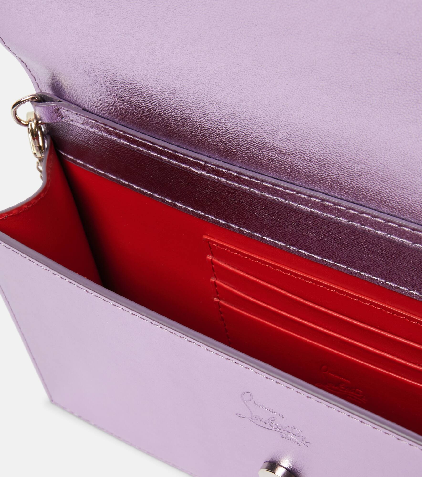 Loubi54 Small logo leather clutch - 3