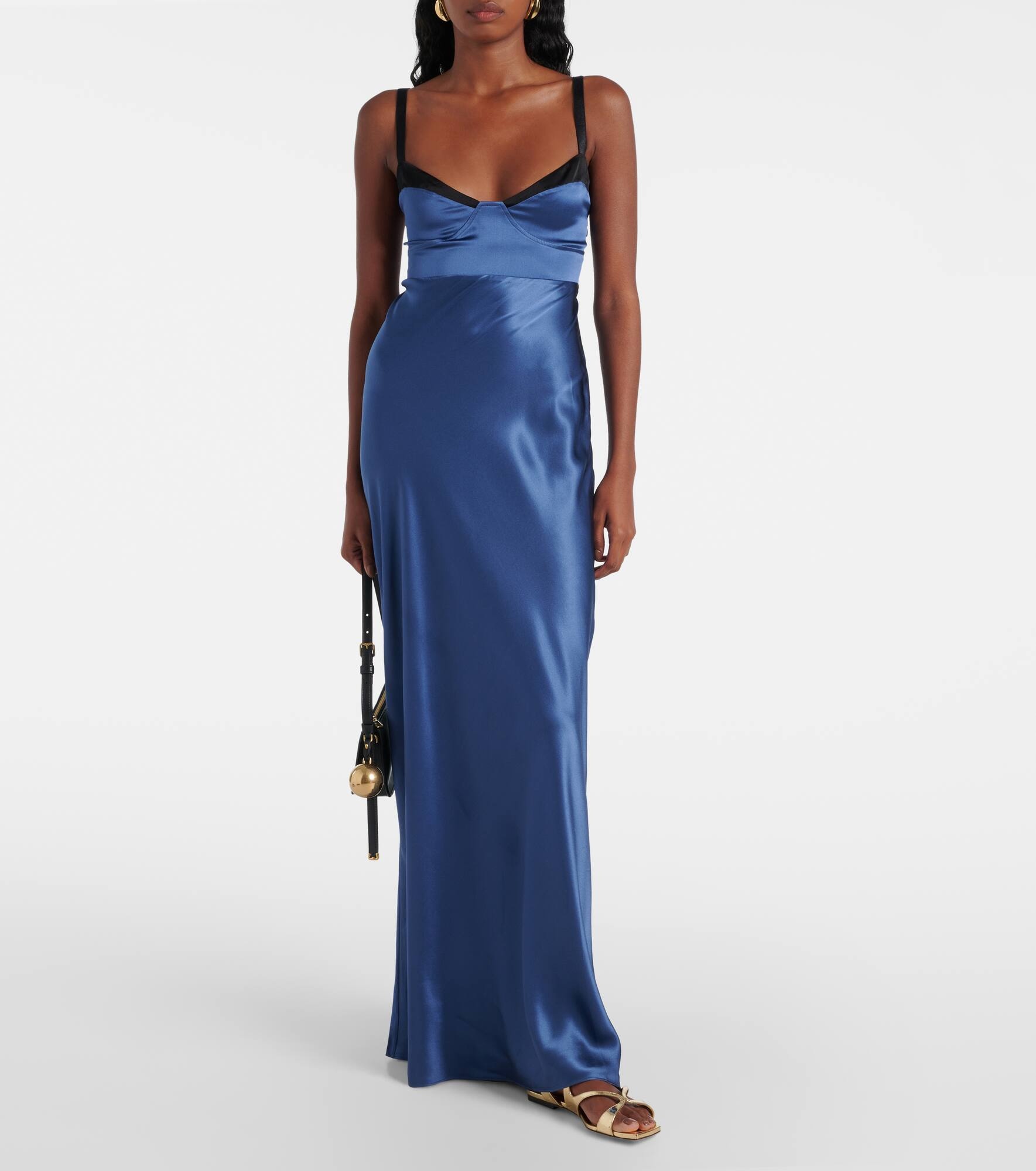 Depeche Balconette satin gown - 2